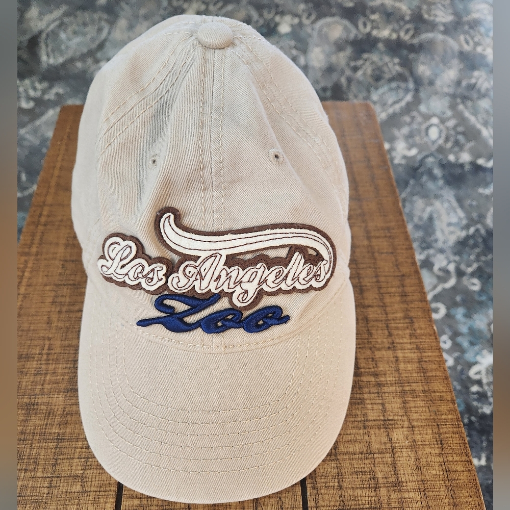 Los Angeles Zoo Embroidered Khaki Baseball Cap